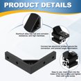 thumbnail image 3 of Uxcell 4Set Soportes de esquina de 90 grados, 78x78x18mm, accesorios de aluminio, conectores de soporte con tornillos y tuercas, negro, 3 of 7