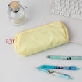 thumbnail image 4 of Lksixu Simple Pencil Pouch, Large Capacity Solid Color Pencil Case with Color-Blocking Zipper, Aesthetic Stationery Organizer, Lightweight & Spacious Pencil Bag, Portable Travel Makeup Bag, 4 of 7