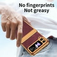 thumbnail image 7 of Dteck for Galaxy Z Flip 4 5G Plating PC Case,Shockproof Slim Anti-Slip Luxury Leather Cover with Hinge Protection Case for Samsung Galaxy Z Flip 4,Rose, 7 of 7