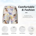 thumbnail image 6 of Picia Floral Puppy pattern Mens Swim Trunks with Compression Liner Stretch Beach Shorts Quick Dry with Zipper Pockets No-Chafing Board Shorts-X-Large, 6 of 9