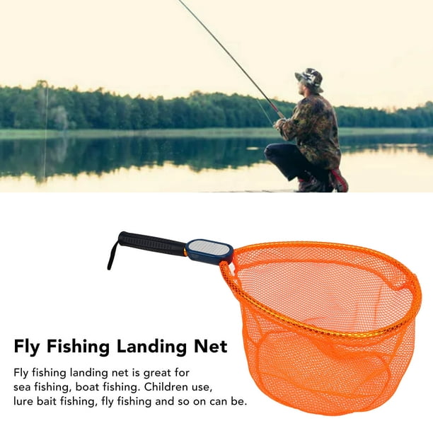 Fly Fishing Landing Net, Non Slip Hand Fishing Gear Bass Net