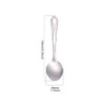 thumbnail image 3 of Embossed Stainless Steel Dessert Spoon, 5.35X1.14 inch Round Bowl Table Cutlery, Household Dining Utensil, Decorative Handle Snack Spoon, Reusable Eating Tool, Kitchen Food Serving Silverware, 3 of 4
