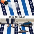 thumbnail image 5 of Anchor Stripe Outdoor Rug for Patio/Deck/Porch, Non-Slip Large Area Rug 3 x 5 Ft, Navy Blue Nautical Coastal White Sea Indoor Outdoor Rugs Washable Area Rugs, Reversible Camping Rug Carpet Runner, 5 of 8