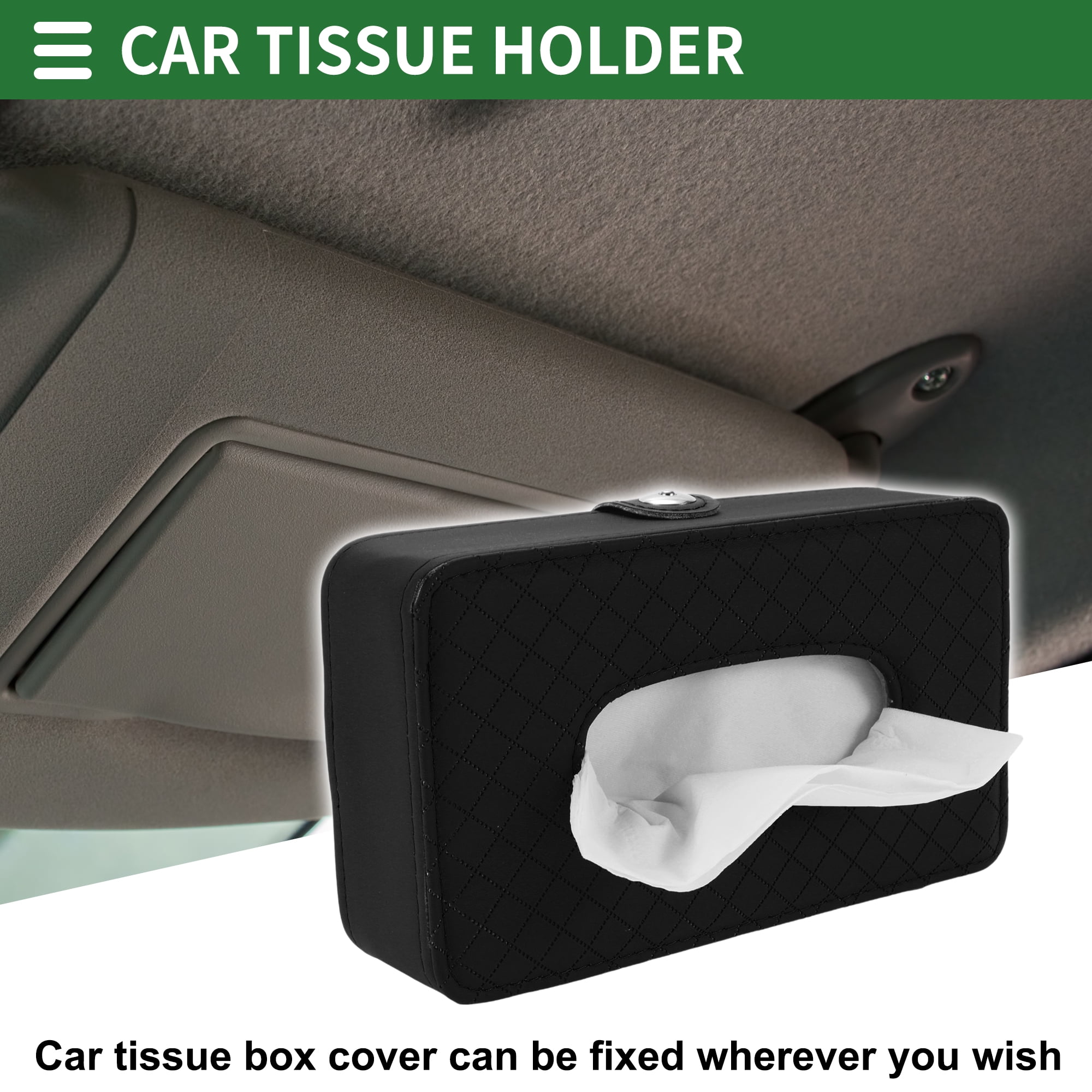 Unique Bargains Universal Car Tissue Holder Napkin Holder Tissues Box Cover