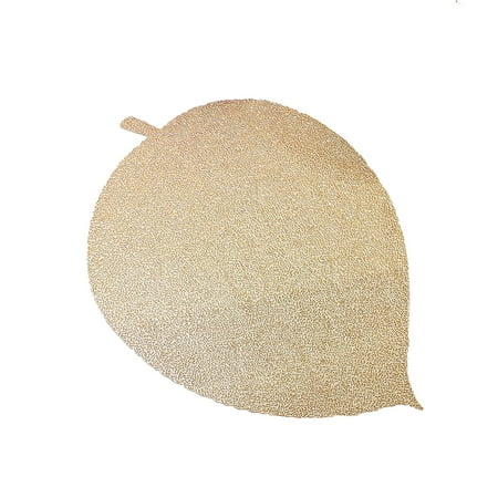 

Meizhencang Heat Insulation Place Mat Anti-slip PVC Elastic Leaf Shape Place Mat for Home