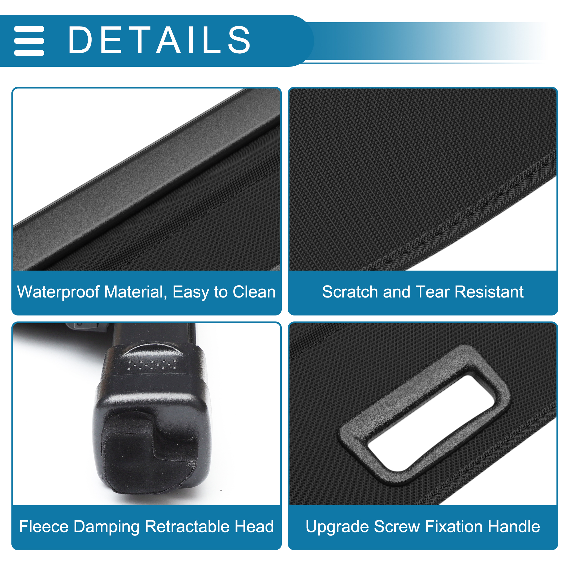 Unique Bargains Retractable Cargo Cover for GMC for Hummer EV Rear Trunk Luggage Security