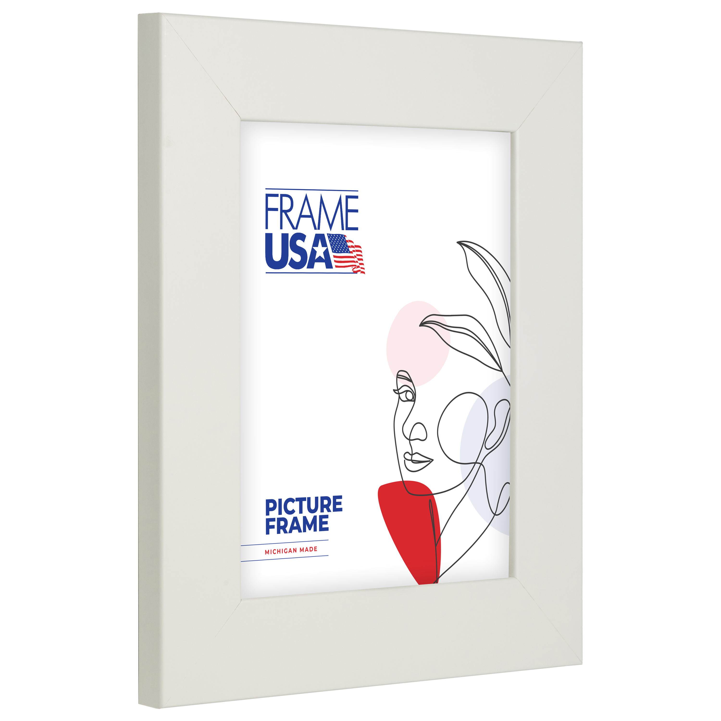 18x24 Picture Frame White Corporate Wide, 74074, 2 Inch MDF, Plexiglass, Wall Display