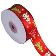 thumbnail image 1 of Christmas Ribbon Fashion Xmas Tree Snowflake Print DIY Fabric Gift Wrap Ribbon Crafts Ribbon, 1 of 6