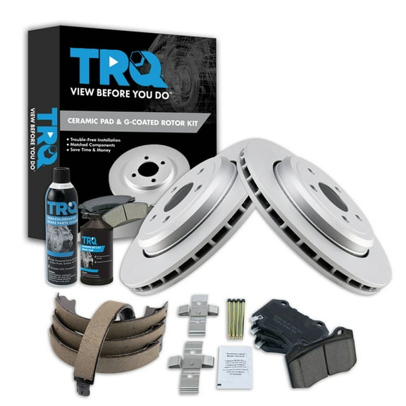 TRQ Rear Brake Pad & Rotor Kit BKA38469 Fits Select 2018-2019 Dodge Durango , 2012-2019 Jeep Grand Cherokee