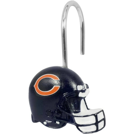 NFL Chicago Bears Decorative Bath Collection 12-Pack Shower Hooks