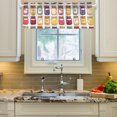 thumbnail image 2 of Yayeee Kitchen Valance Rod Pocket 54" x 18" Living Room Window Curtain, Colorful Jam Jars, 2 of 6