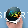 thumbnail image 3 of Digital Alarm Clock Alarm Clocks Bedside with Colorful Curved LED Display Clock, 3 of 8