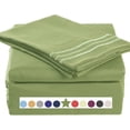 thumbnail image 1 of HTOOQ Premium 4 Piece Bed Sheet Set 1800TC Bedding 100% Microfiber Polyester HTOOQ Super Soft, Warm, Breathable, Cooling, Wrinkle Free HTOOQ 10HTOOQ 16" Extra Deep Pockets, Queen, Green, 1 of 6