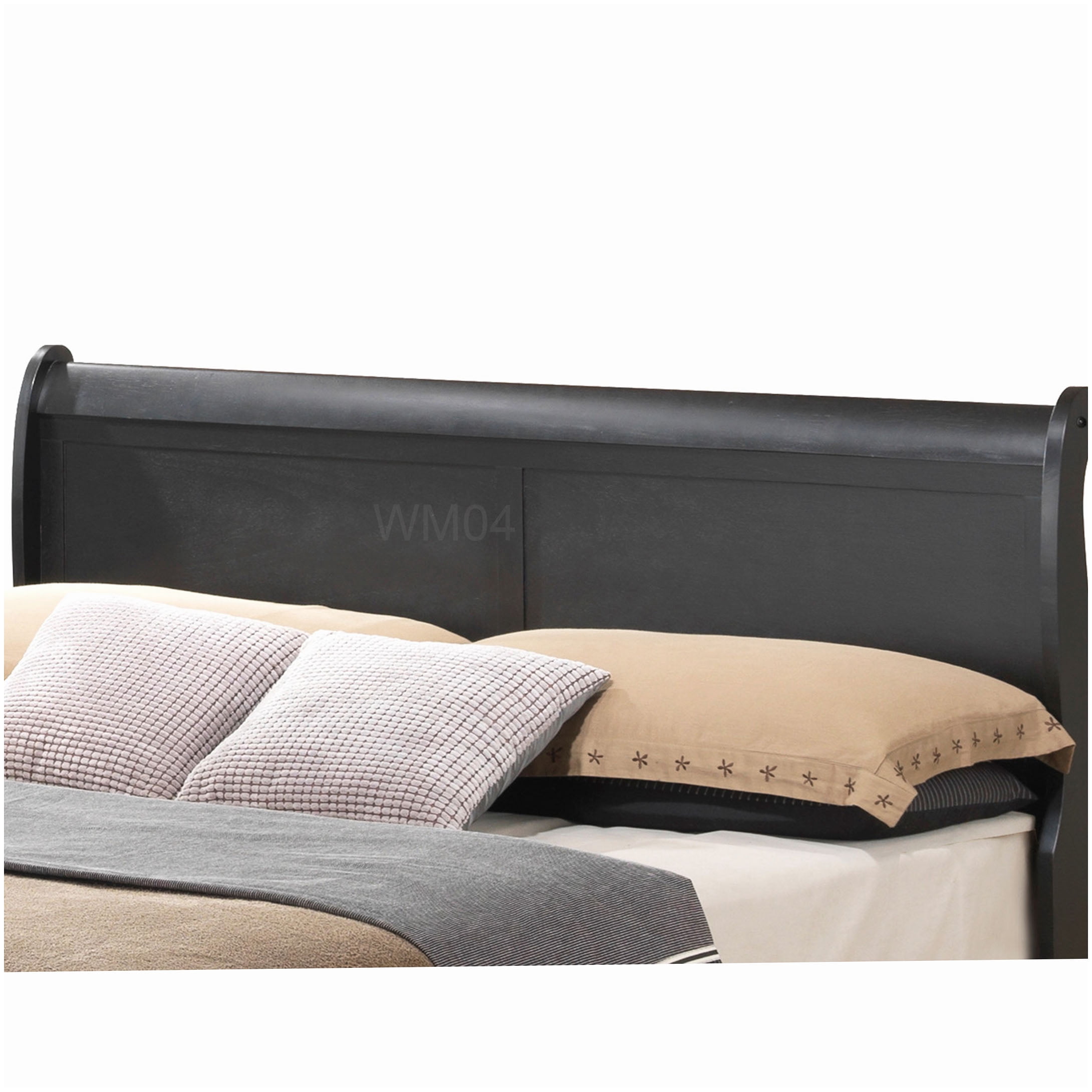 Strong King Size Platform Bed, Black Traditional Frame with Under Bed Storage & Center Support