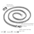 thumbnail image 4 of 16"-40" Hot Square Rolo Stainless Steel Round Box Chain Necklace for Men Women, 4 of 5