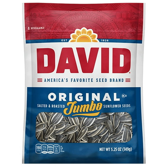 David Original Salted & Roasted Sunflower Seeds 5.25oz (2 pack)
