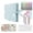 Light Blue, variant on DIY Scrapbook Album Set with Ribbon Closure Spiral Binding Black Cardstock Pages Gel Pens Stickers and Stencils for Crafting Gift Memory Book