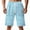 Light Blue, variant on KIHOUT Men's Knitted Jacquard Casual Shorts - Elastic Drawstring Waist, Pockets, Knee-Length Fashion Shorts for Spring & Summer