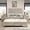 Beige, variant on Queen Size Solid Wood Platform Bed Frame with Tall Headboard and Footboard, Natural Wood Grain, No Box Spring Needed, Easy Assembly, Walnut