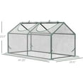 thumbnail image 5 of PetFurnishn 4' x 2' x 2' Portable Mini Greenhouse, Small Green House with PVC Cover, Roll-up Zippered Windows for Indoor, Outdoor Garden, Clear, 5 of 9