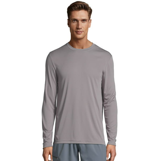 Hanes - Adult Cool DRI Long-Sleeve Performance T-Shirt - Walmart.com ...