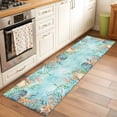 thumbnail image 2 of Runner Rug 2'x6', Coastal Washable Non-Slip Hallway Runner Rugs, Summer Nautical Beach Coral Starfish Blue Ombre Bedside Rugs Floor Mats Carpet Runners for Kitchen Bathroom Laundry Room, 2 of 8