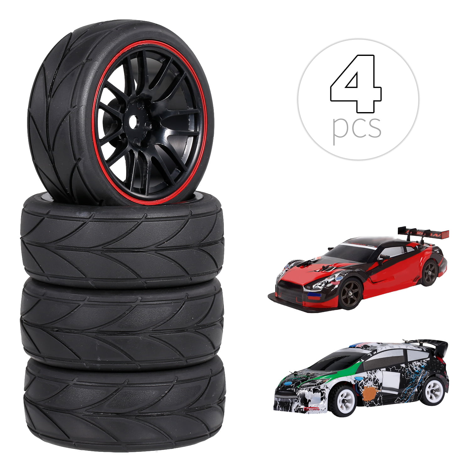 RC Tires Wheel 26*65mm Hex 12mm For Tamiya Racing 1/10 On-Road Car Rim01-8006 