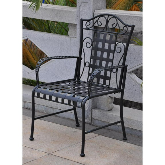 International Caravan Mandalay Set of Two Iron Chairs