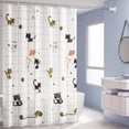 thumbnail image 1 of Waterproof shower curtain coil kitten single curtain rodless width 150*height 180 (with hanging ring), 1 of 1
