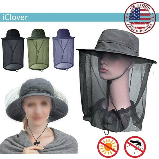 Mosquito Head Net Mesh Head Cover Black Iclover Outdoor Fishing Mosquito Mask Head Net Mesh Face Neck Protection Anti Mosquito Anti Bite Anti Insect Walmart Com