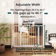 thumbnail image 3 of Leumius 29.5-44.1" Wide Baby Gate for Stairs, Dog Gate Indoor for Doorways, No Drilling Pressure Mounted Pet Gates for Kids White 01, 3 of 8