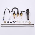 thumbnail image 7 of 8 Inch Oil Rubbed Bronze Widespread Bathroom Faucet 3 Hole 360 Swivel Spout with Pop Up Drain and cUPC Hoses, 7 of 7