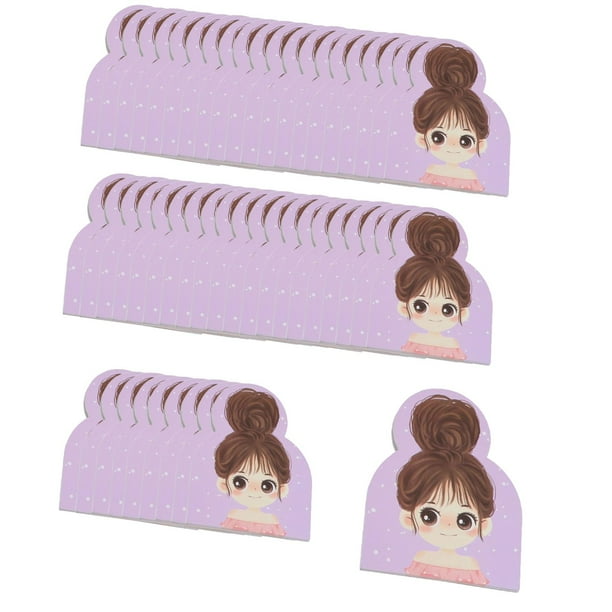 50 tarjetas de exhibición para pinzas de pelo, soporte para exhibición de joyas, tarjetas para sujetar lazos de pelo Estilo B
