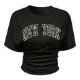 thumbnail image 4 of New York T Shirts for Women 2026 Summer Casual Lightweight Loose Fit Short Sleeve Crewneck Graphic Tees, 4 of 4