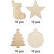 thumbnail image 2 of Adornos colgantes de madera KAIYANG 40 piezas para manualidades de bricolaje decoraciones navideñas, 2 of 5