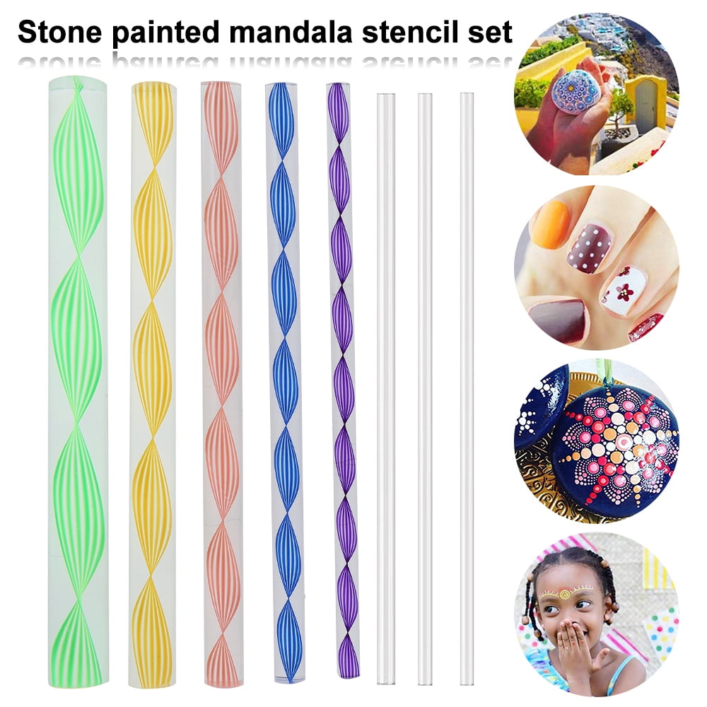 ZPSHYD 34Pcs Mandala Dotting Tools Set, DIY Mandala Painting Kit Mandala  Rock Painting Kit with Dotting Tools for Rocks Painting, Nail Art Painting