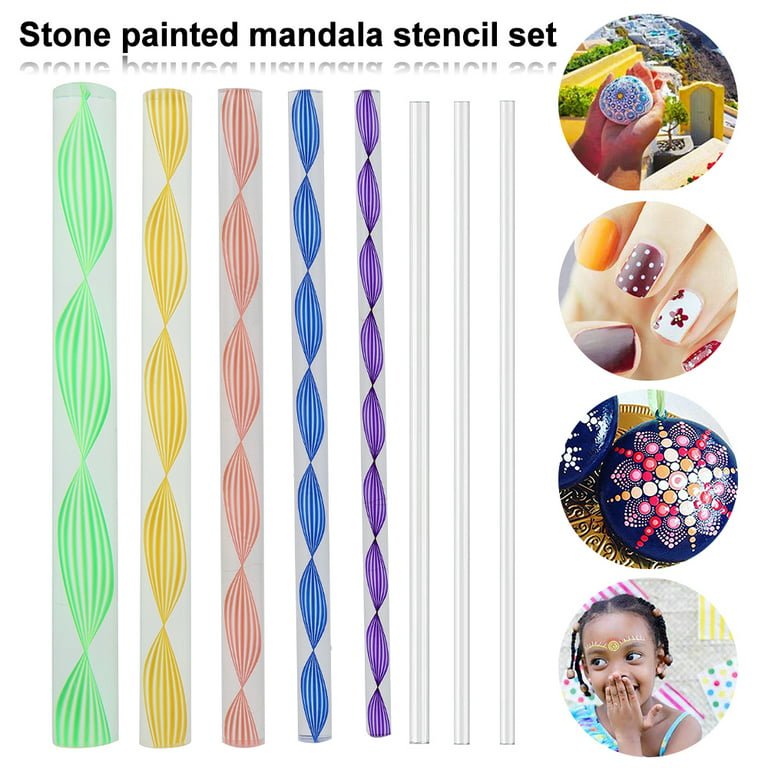 Relax love Mandala Dotting Tools Rock Painting Kits Pebble Art Set Drawing  Pen Paint Stencil Brush Children's Crafts Nail Dotting Pen Tool Set,27pcs 