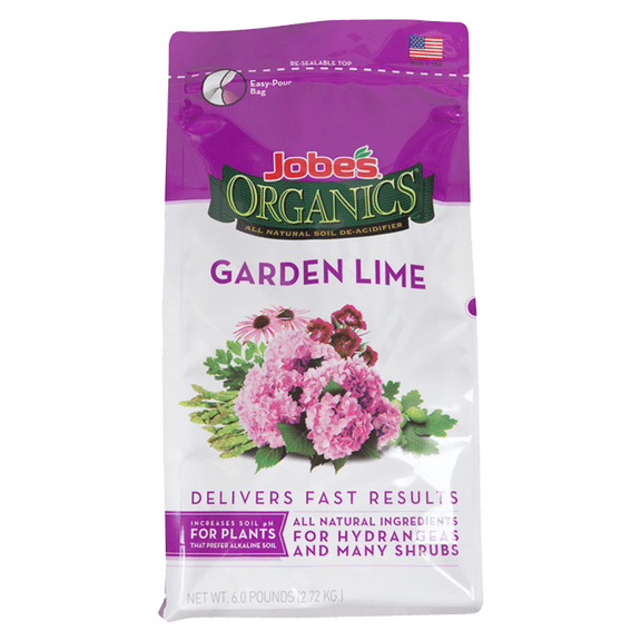 Jobe's Organics Garden Lime, Lime Powder Soil Amendment for Lawns, Plants, and Gardens, 6 lbs Bag