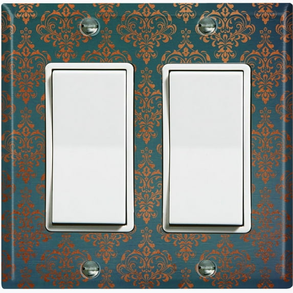 Metal Light Switch Plate Outlet Cover French Victorian Wallpaper WAL002