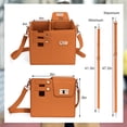 thumbnail image 4 of Fiudx Bolsa para Botellas de Agua Al Aire Libre, Correa de Hombro Ajustable, Forro Aislante, Diseño Cruzado, Almacenamiento Multifuncional, para Senderismo, Playa, Gimnasio, Tamaño 23 X 20 Cm, 4 of 7