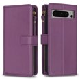 thumbnail image 2 of Compatible with Google Pixel 8 Pro Premium PU Leather Wallet Case with 9 Card Slots Zipper Pocket and Hand Strap, 2 of 5