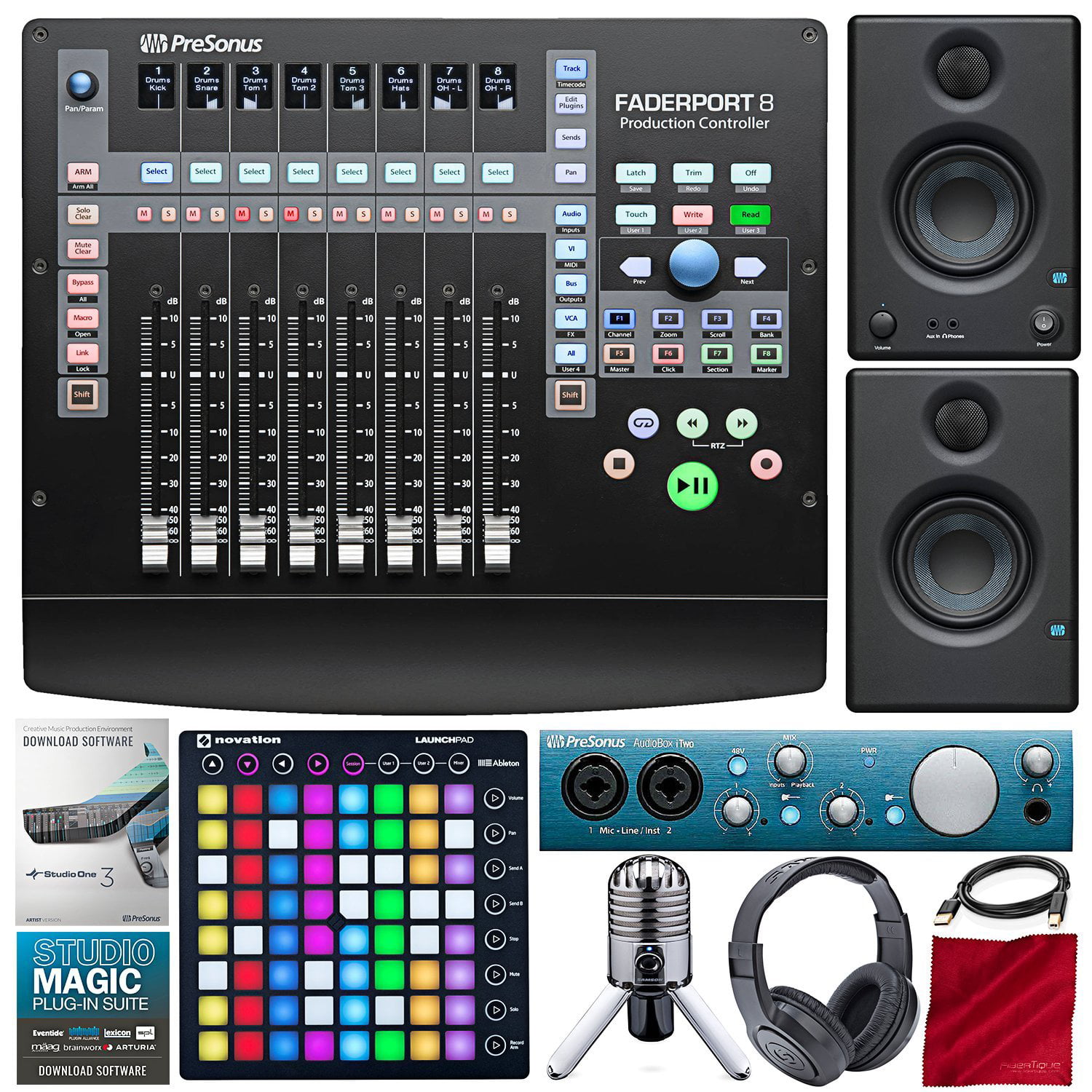 PreSonus FaderPort 8 channel Mix Production Controller with
