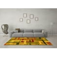 thumbnail image 3 of Ahgly Company Machine Washable Indoor Rectangle Oriental Yellow Modern Area Rugs, 8' x 12', 3 of 4