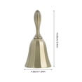 thumbnail image 2 of FRCOLOR Golden Hand Bell for Home Versatile Use Super Loud Zinc Alloy Easy to Operate 4 Inch, 2 of 8