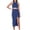 Blue, variant on Sngxgn Women Long Tank Tops Ankle Length Maxi Dress Bodycon Sleeveless Racerback(Red,M)