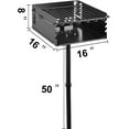 thumbnail image 2 of VEVOR Park Style Charcoal Grill and Cookouts Carbon Steel Park Style BBQ Wood Grill Adjustable, 2 of 9