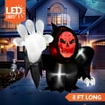 thumbnail image 5 of Joyfy 8 FT Halloween Inflatables Long Light Up Grim Reaper Ground Breaker Halloween Inflatables Outdoor Decorations,Blow up Halloween Yard Decorations, 5 of 7