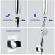 thumbnail image 5 of Traje de ducha Ducha de mano de tres funciones Soporte adhesivo sin costuras Manguera Juego de ducha con rociador superior para baño, 5 of 5