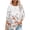 White#3, variant on Viikei Long Sleeve Shirts for Women,Women Casual Summer Printed T-shirt Quarter Sleeve Round Neck Ruched Pullover Blouse Tops White S