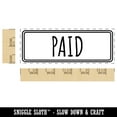 thumbnail image 2 of Paid Double Line Border Invoice Self-Inking Rubber Stamp Ink Stamper for Business Office - Red Ink - Large 2-3/4 Inch, 2 of 7
